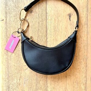 Edikted Black Shoulder Bag with Gold Accent